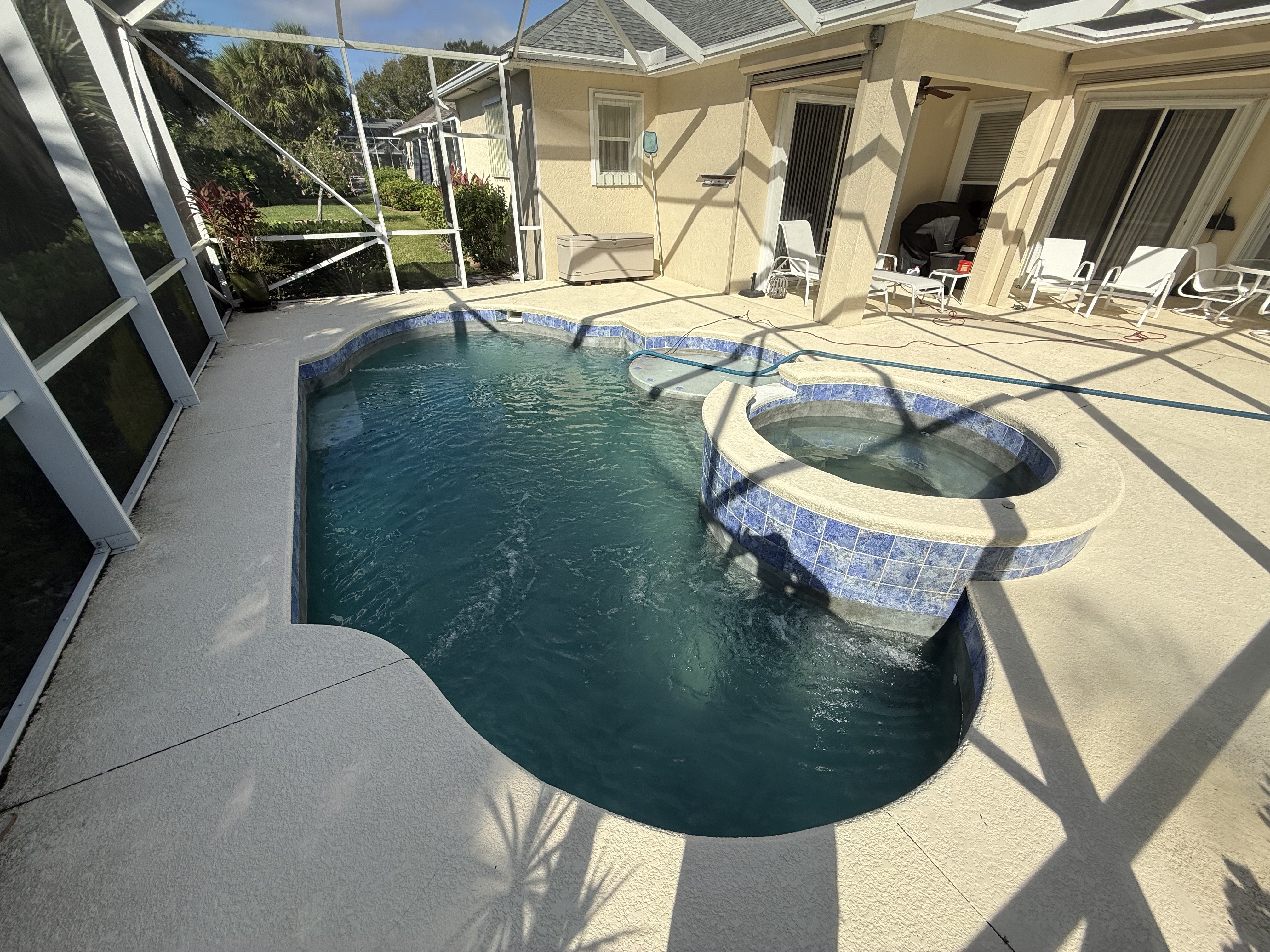 Before Acid Wash Stain Treatment